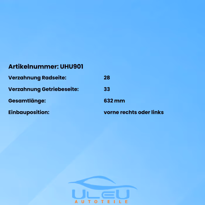 Drive shaft Hummer Hummer H3 front 632 mm
